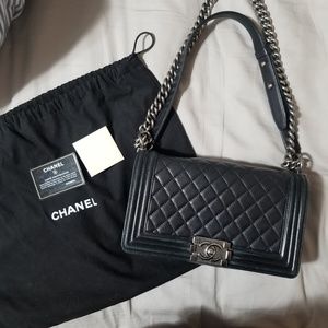 Chanel boy black medium bag